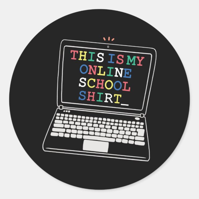 Das ist mein Online-Shirt Runder Aufkleber (Vorderseite)