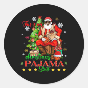 Das ist mein Pajama Black African American Runder Aufkleber