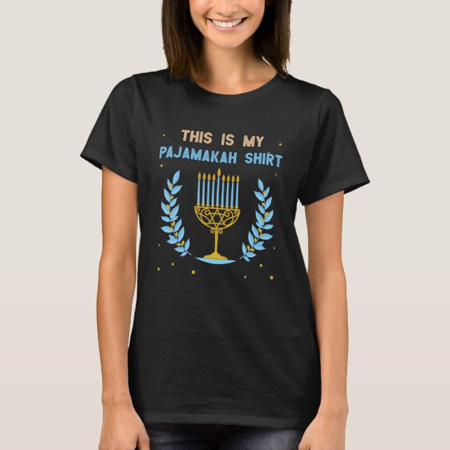Das ist mein Pajamakah Shirt Hanukkah Menorah Cand (Vorderseite)