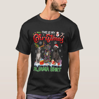 Das ist mein Pajamas Shirt Santa Great Dane Hunde 