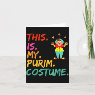 Das ist mein Purim-Kostüm lustiger Clown Karte