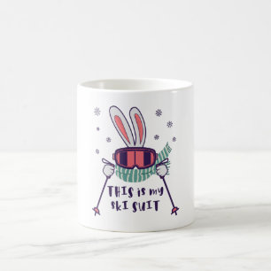 Das ist mein Skianzug Skifahrender Hase mit Skistö Kaffeetasse