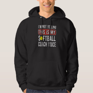 Das ist mein Softball Coach Voice Softball Gecoach Hoodie