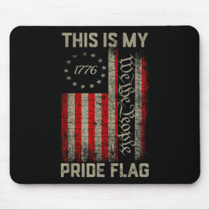 Das ist mein Stolz Flag USA Amerikaner 4. Juli Pat Mousepad