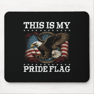 Das ist mein Stolz Flag USA Amerikaner 4. Juli Pat Mousepad