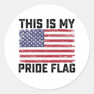 Das ist mein Stolz Flag USA Runder Aufkleber
