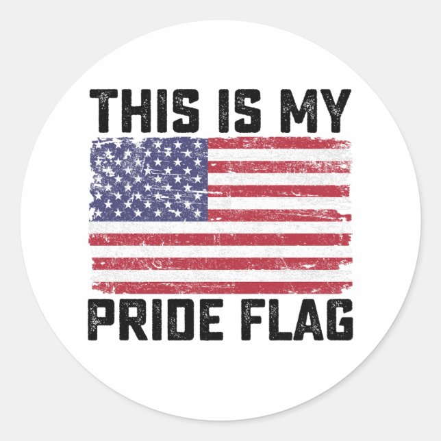 Das ist mein Stolz Flag USA Runder Aufkleber (Vorderseite)