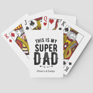 Das ist mein Super Vater Personalisierter Vater Spielkarten