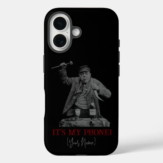 "Das ist mein Telefon!" iPhone 16 Hülle (Rückseite)