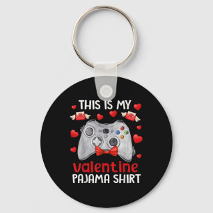 Das ist mein Valentine Pajama Gamer Video Games Va Schlüsselanhänger
