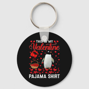 Das ist mein Valentiner Shirt Pinguin Red Heart An Schlüsselanhänger