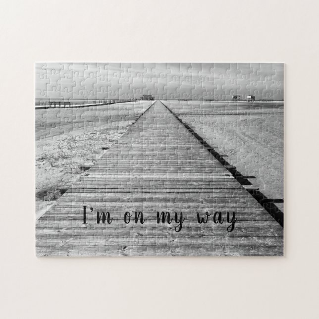 Das ist mein Weg zum Beach Black and White Foto (Horizontal)