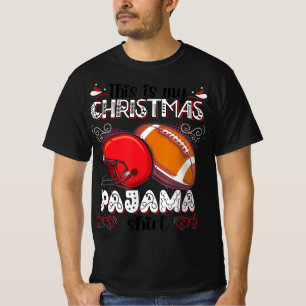 Das ist mein Weihnachten Pajama Fun Fußball Weihna T-Shirt