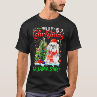 Das ist mein Weihnachten Pajama Shih Tzu Scarf San T-Shirt