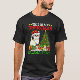 Das ist mein Weihnachten Pajamas Alpaca Lights Lla T-Shirt