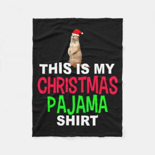 Das ist mein Weihnachten-Pyjama-Groundhog-Weihnach Fleecedecke