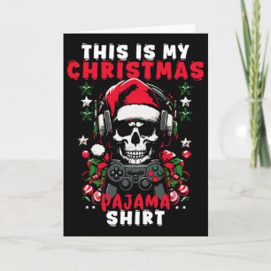 Das ist mein Weihnachten-Pyjama-Videospiel-Skelett Karte