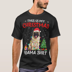 Das ist mein Weihnachts-Mops Pajama Xmas Lights Co T-Shirt
