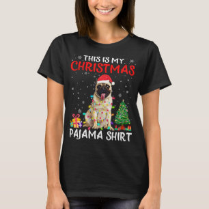Das ist mein Weihnachts-Mops Pajama Xmas Lights Co T-Shirt