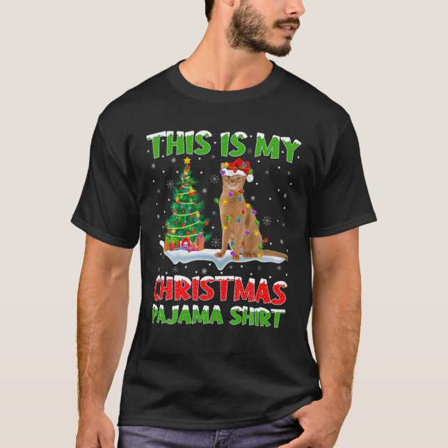 Das ist mein Weihnachts-Pajama Abyssinian Cat Chri T-Shirt (Vorderseite)