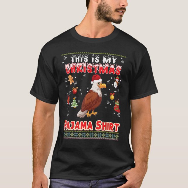 Das ist mein Weihnachts-Pajama-Adler Ugly Sweater  T-Shirt (Vorderseite)