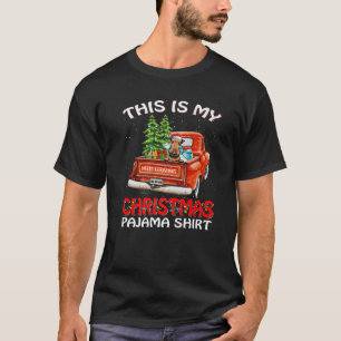 Das ist mein Weihnachts Pajama Airedale Truck Red T-Shirt