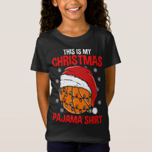 Das ist mein Weihnachts-Pajama-Basketball-Spieler  T-Shirt