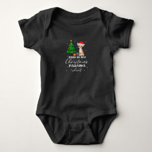 Das ist mein Weihnachts-Pajama-Chihuahua-Kostüm Sa Baby Strampler
