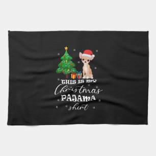 Das ist mein Weihnachts-Pajama-Chihuahua-Kostüm Sa Geschirrtuch