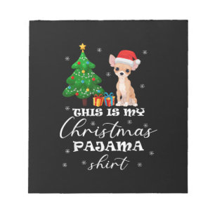Das ist mein Weihnachts-Pajama-Chihuahua-Kostüm Sa Notizblock