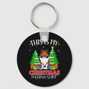 Das ist mein Weihnachts Pajama Collie Dog Xmas Pjs Schlüsselanhänger