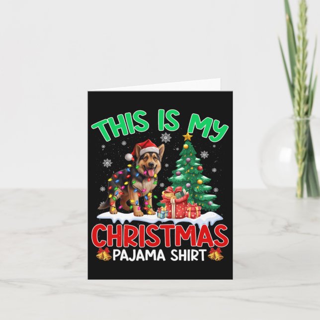 Das ist mein Weihnachts-Pajama-Deutscher Schäferhu Karte (Vorderseite)