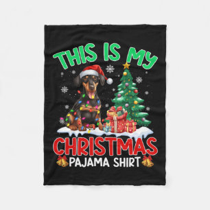 Das ist mein Weihnachts Pajama Doberman Dog Lover Fleecedecke