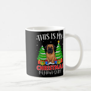 Das ist mein Weihnachts Pajama English Mastiff Dog Kaffeetasse
