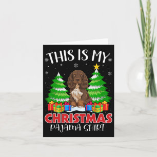 Das ist mein Weihnachts Pajama Field Spanier Hund Karte