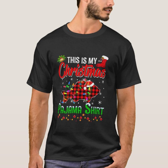 Das ist mein Weihnachts Pajama Funny Funny Fish Lo T-Shirt (Vorderseite)