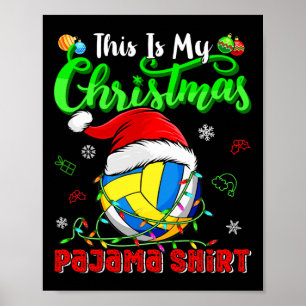 Das ist mein Weihnachts-Pajama-Funny-Volleyball-Lo Poster