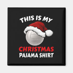 Das ist mein Weihnachts Pajama Funny Volleyball Xm Magnet