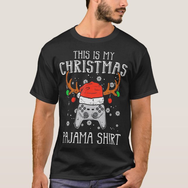 Das ist mein Weihnachts Pajama Gamer Xmas PJs Boys T-Shirt (Vorderseite)