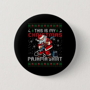 Das ist mein Weihnachts-Pajama-Gitarre zu Weihnach Button