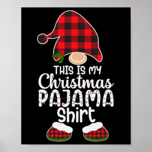 Das ist mein Weihnachts Pajama Gnome Xmas Red Kari Poster