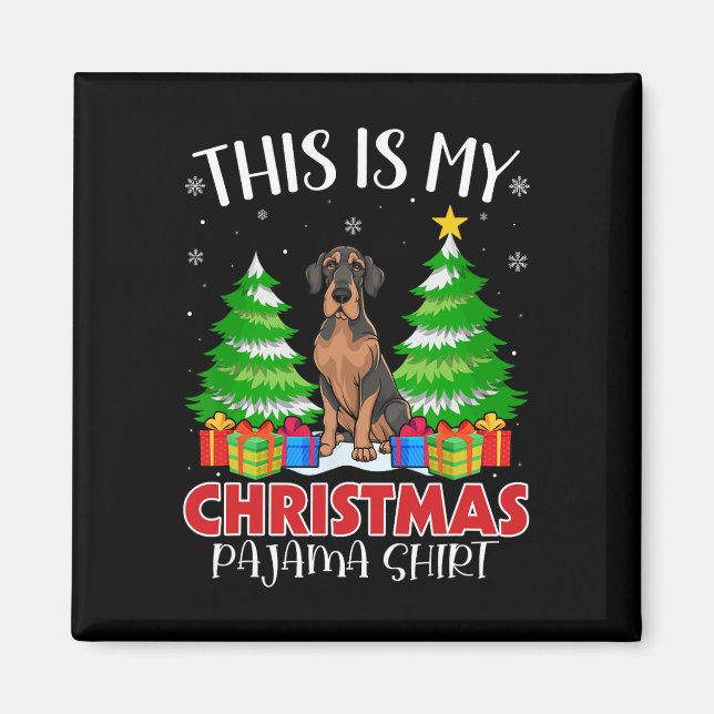 Das ist mein Weihnachts Pajama Great Dane Dog Xmas Magnet (Vorne)