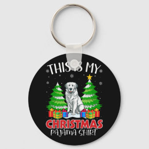 Das ist mein Weihnachts Pajama Große Pyrenäen Dog  Schlüsselanhänger