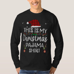 Das ist mein Weihnachts-Pajama-Karierter Hut T-Shirt