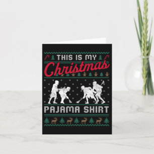 Das ist mein Weihnachts-Pajama-Lacrosse-Ugly-Sweat Karte