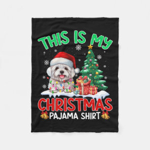 Das ist mein Weihnachts Pajama Maltese Dog Lovers  Fleecedecke