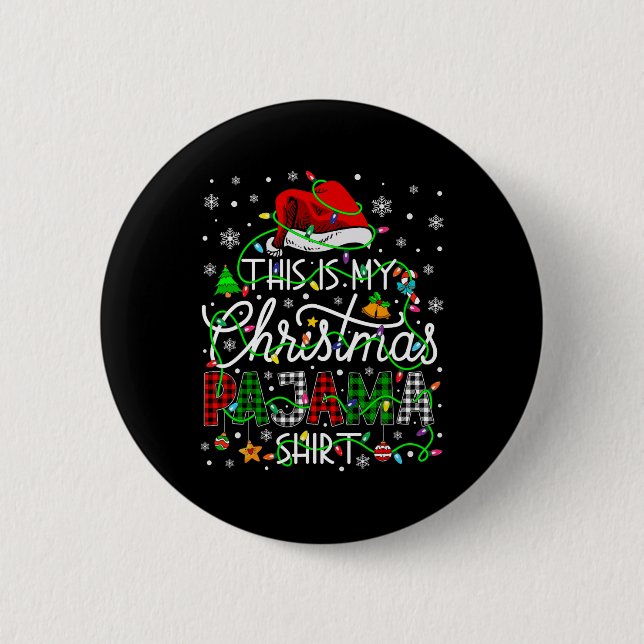 Das ist mein Weihnachts Pajama Matching Family Xma Button (Vorderseite)