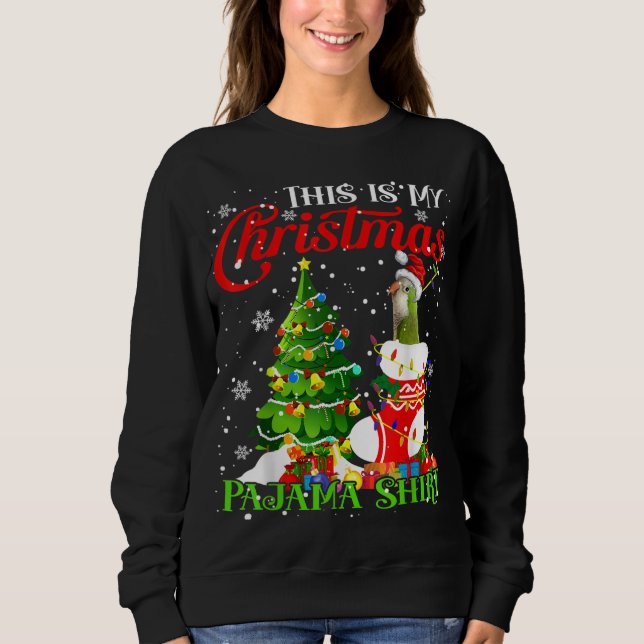 Das ist mein Weihnachts-Pajama-Quaker-Papagei in W Sweatshirt (Vorderseite)