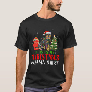 Das ist mein Weihnachts Pajama Rottweiler Dog Xmas T-Shirt