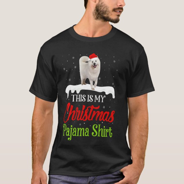 Das ist mein Weihnachts-Pajama-Samoyed-Hund T-Shirt (Vorderseite)